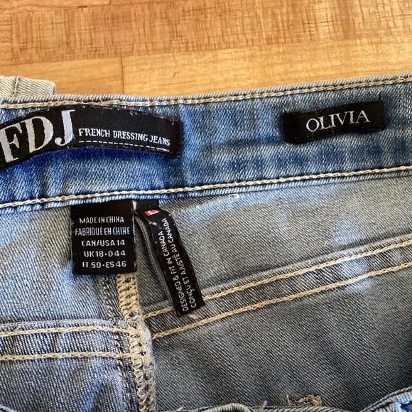 FDJ French Dressing embroidered pearl crystal embellished Olivia jeans size 14 - Picture 11 of 15